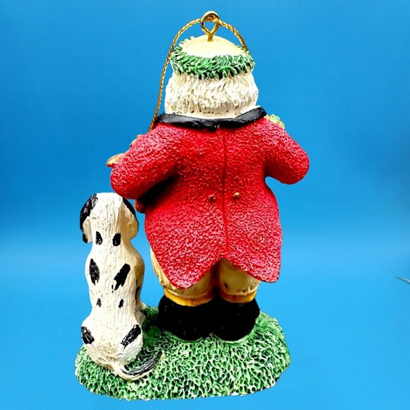 Tally-Ho Equestrian Santa Dog Ornament English Riding Lodge Fox Hunt Christmas - Picture 6 of 10
